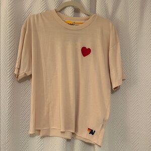 Aviator Nation Boyfriend Tee with Heart Stitch